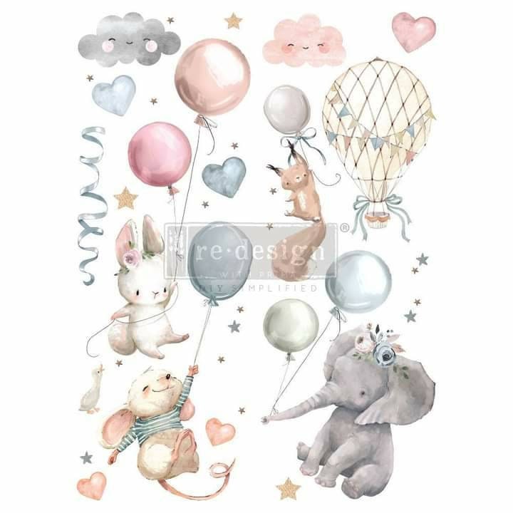 Rub on Furniture Transfer, Furniture Decal, Redesign with Prima, Sweet Dreams 24" x35"