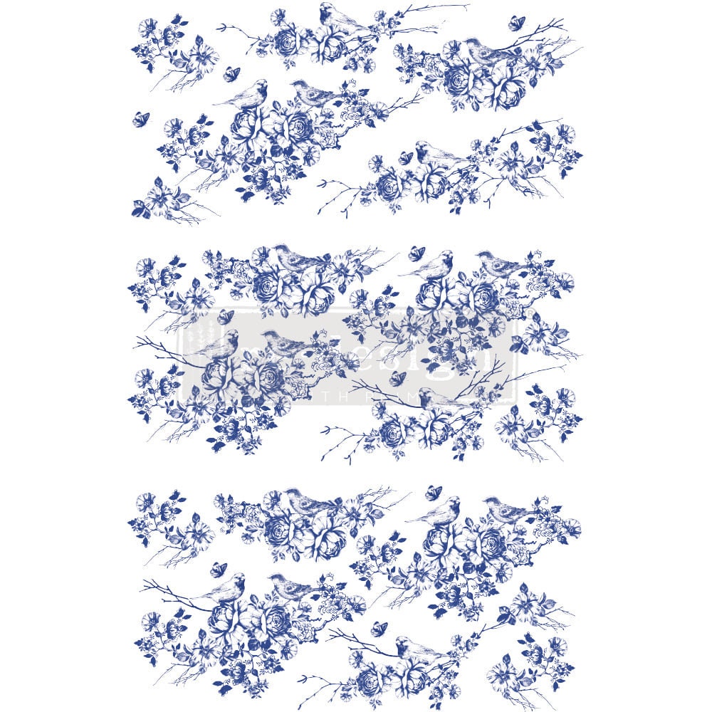 New! Rub on Furniture Transfer, Furniture Decal, Redesign with Prima, Peaceful Flight 24" x35"