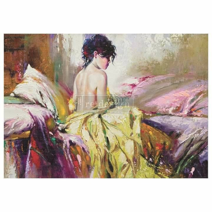 New! Redesign with Prima A1 Decoupage Rice Fine Art Decor Paper Peaceful 23.4"x33.1"