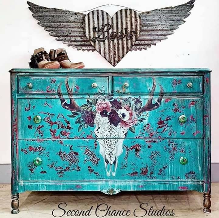 Rub on Furniture Transfer, Boho Furniture Decal, Redesign with Prima, Beautifully Native 24"x 34"