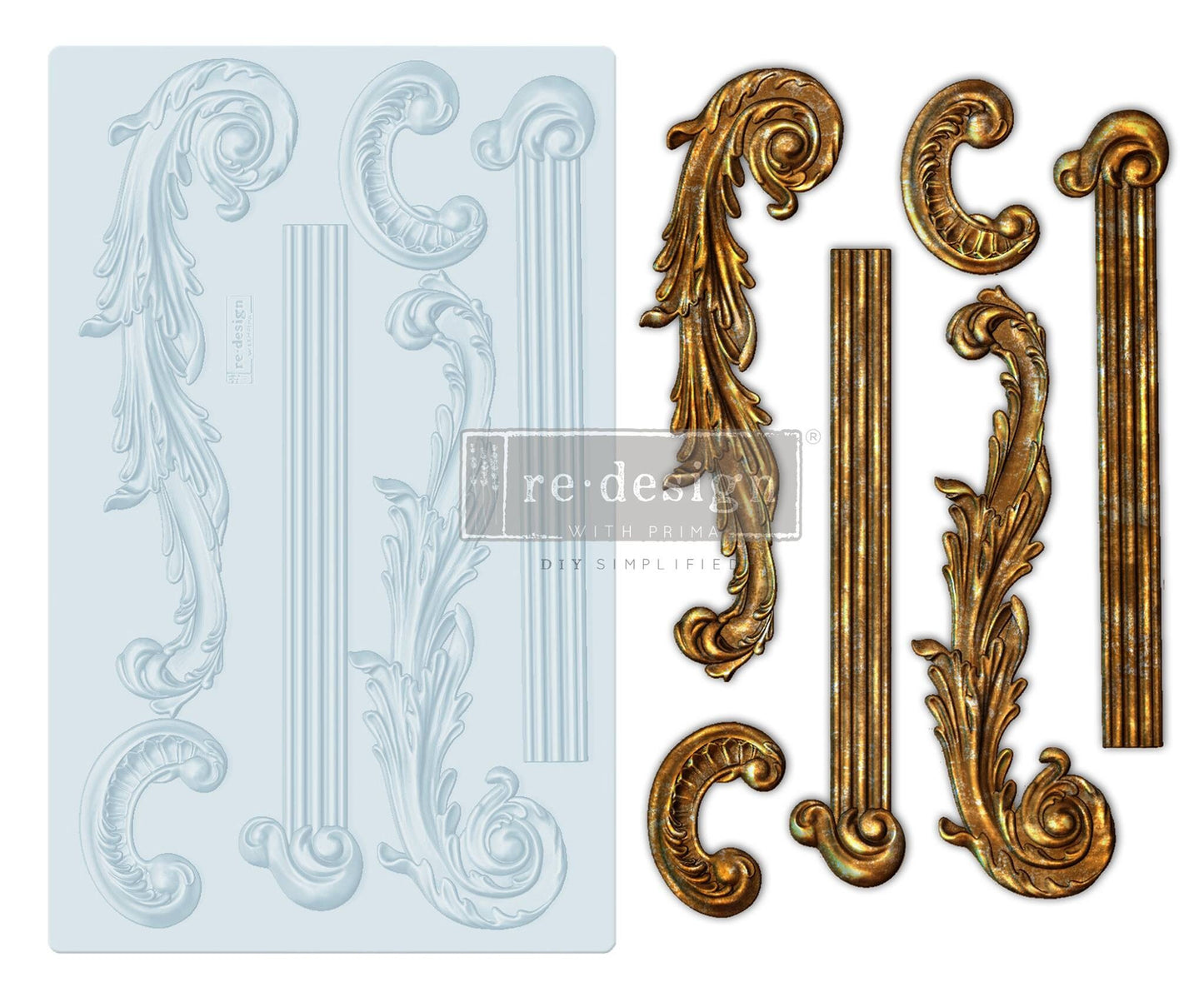 Silicone Mold - Redesign with Prima furniture Mold Silicone Decor Mould Greco 5" x8"
