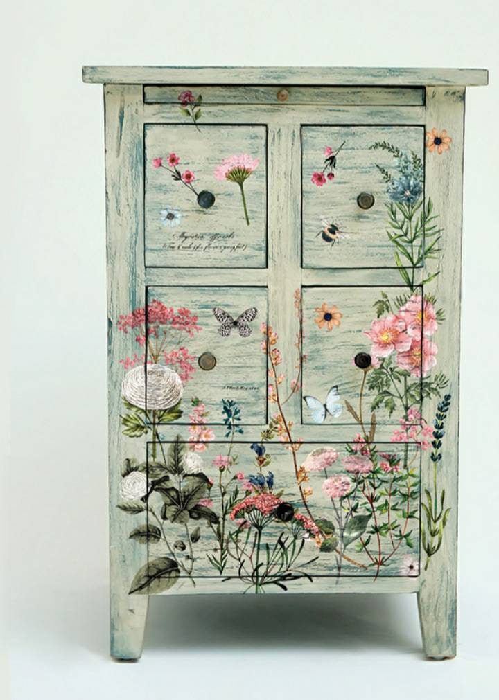 New - Botanical Paradise - Redesign with Prima - Rub on Furniture Small Transfer - Same day Shipping!