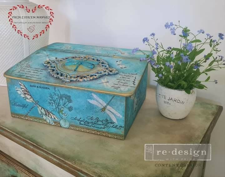 New -Spring Dragonfly - Redesign with Prima - Rub on Small Transfer for Furniture or Decor