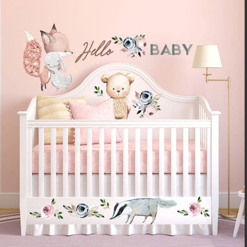 Rub on Furniture Transfer, Furniture Decal, Redesign with Prima, Hello Baby 26" x34"