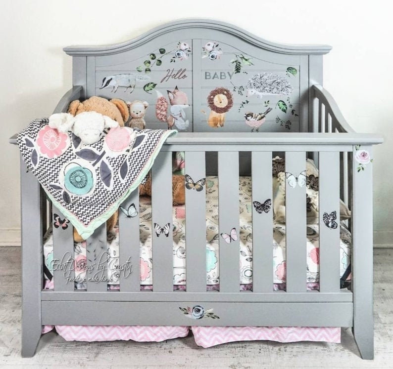 Rub on Furniture Transfer, Furniture Decal, Redesign with Prima, Hello Baby 26" x34"