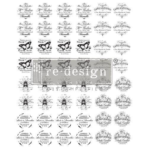 Rub on Knob Transfer, Furnitue Knob Decal, Redesign with Prima, French Maison 9"×11"