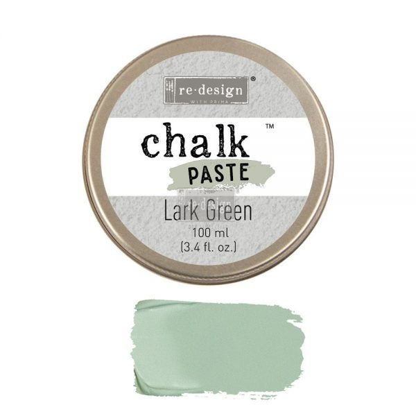 Chalk Paste - LARK GREEN - Re-Design with Prima - for Stenciling Silk Screening and More