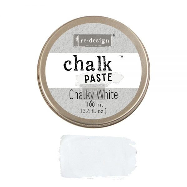 Chalk Paste - CHALKY WHITE - Re-Design with Prima - for Stenciling Silk Screening and More