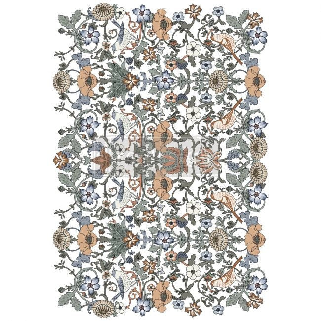 New! Rub on Furniture Transfer, Furniture Decal, Redesign with Prima Floral , Albery 24" x35"