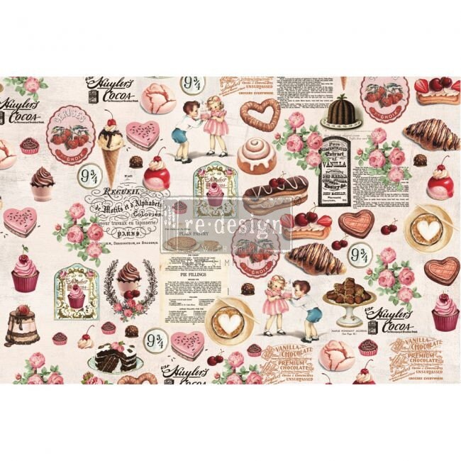 Redesign with Prima Decoupage Decor Tissue Paper - Super Decadent 19"x30 -