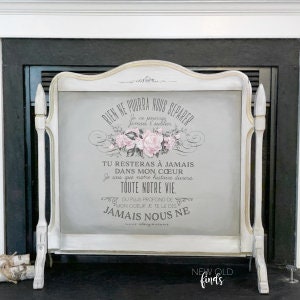 Rub on French Furniture Transfer, Paris Floral Furniture Decal, Redesign with Prima, My Heart 24" x 35"