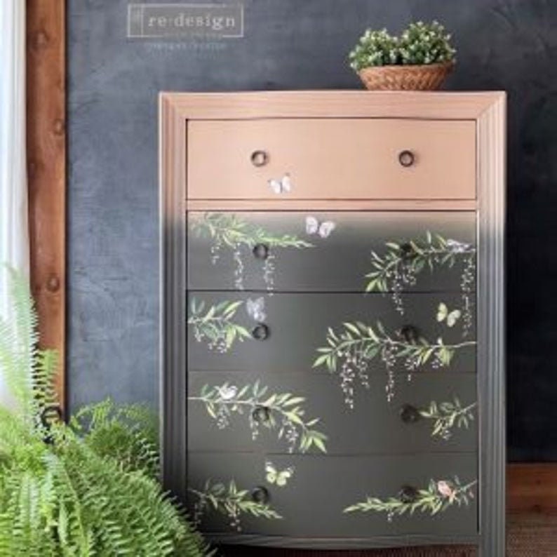 New! Rub on Furniture Transfer, Furniture Decal, Redesign with Prima, Spring Branch 24" x35"