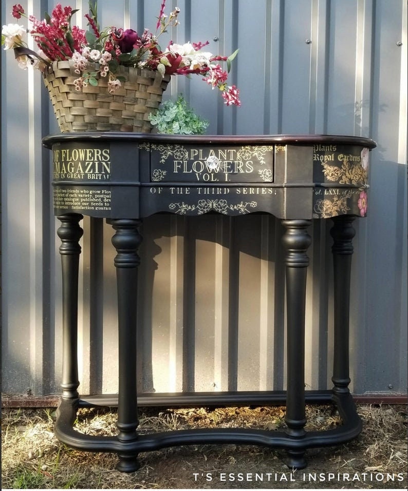 Rub on French Furniture Transfer, Furniture Decal, Redesign with Prima, Flower Collector 23.4" x 34"