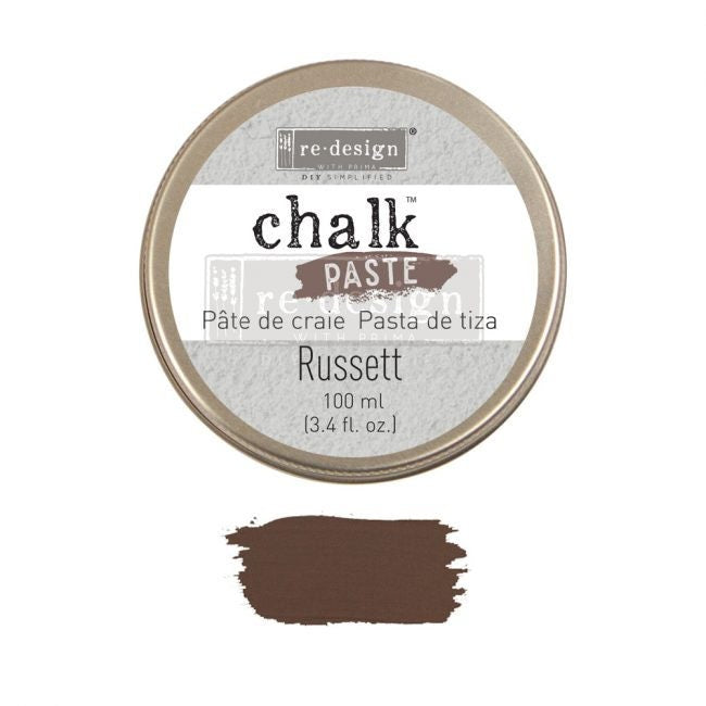 Chalk Paste - RUSSET - Re-Design with Prima - for Stenciling Silk Screening and More 3.4 fl. oz.