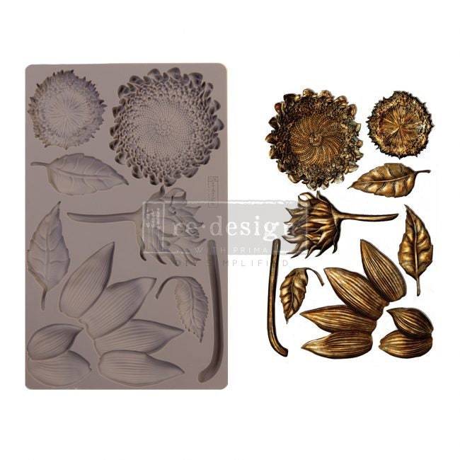 SUNFLOWER - Silicone Mold - FOREST TREASURES - Redesign with Prima - 5"x8" Mould