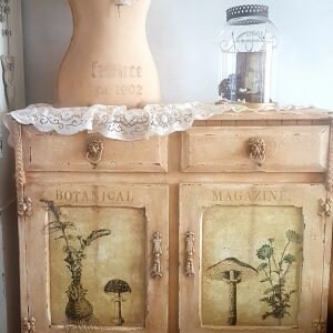 Rub on Mushroom Furniture Transfer, Furniture Decal, Redesign with Prima, Fungi Forest 24" x 35.3"