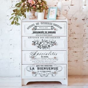 NEW! Rub on Furniture Transfer, Furniture Decal, Redesign with Prima, FRENCH SPECIALTIES - 24" x35"