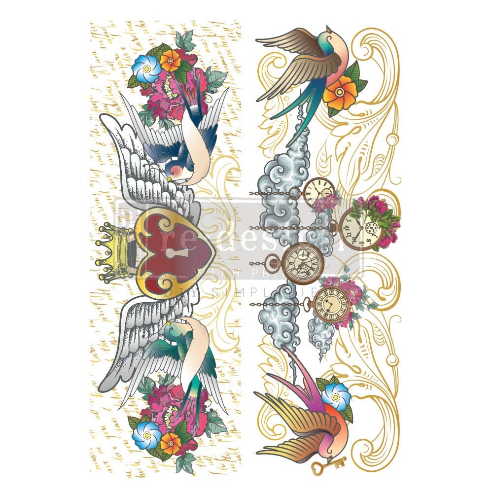 NEW! Rub on Furniture Transfer, Furniture Decal, CeCe for Redesign with Prima, HEY SAILOR - 24" x35"