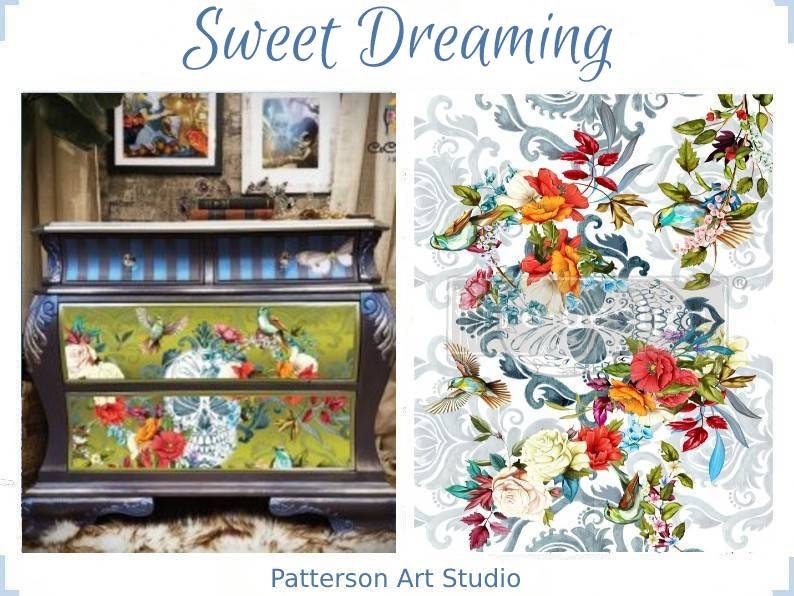 NEW! Rub on Furniture Transfer, Furniture Decal, CeCe for Redesign with Prima, SWEET DREAMING - 24" x35"