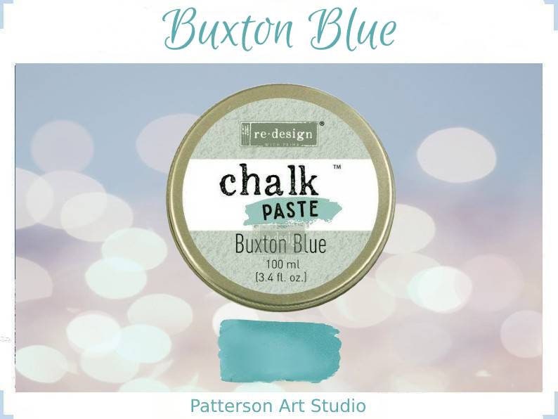 Chalk Paste - Buxton Blue - Re-Design with Prima - for Stenciling Silk Screening and More