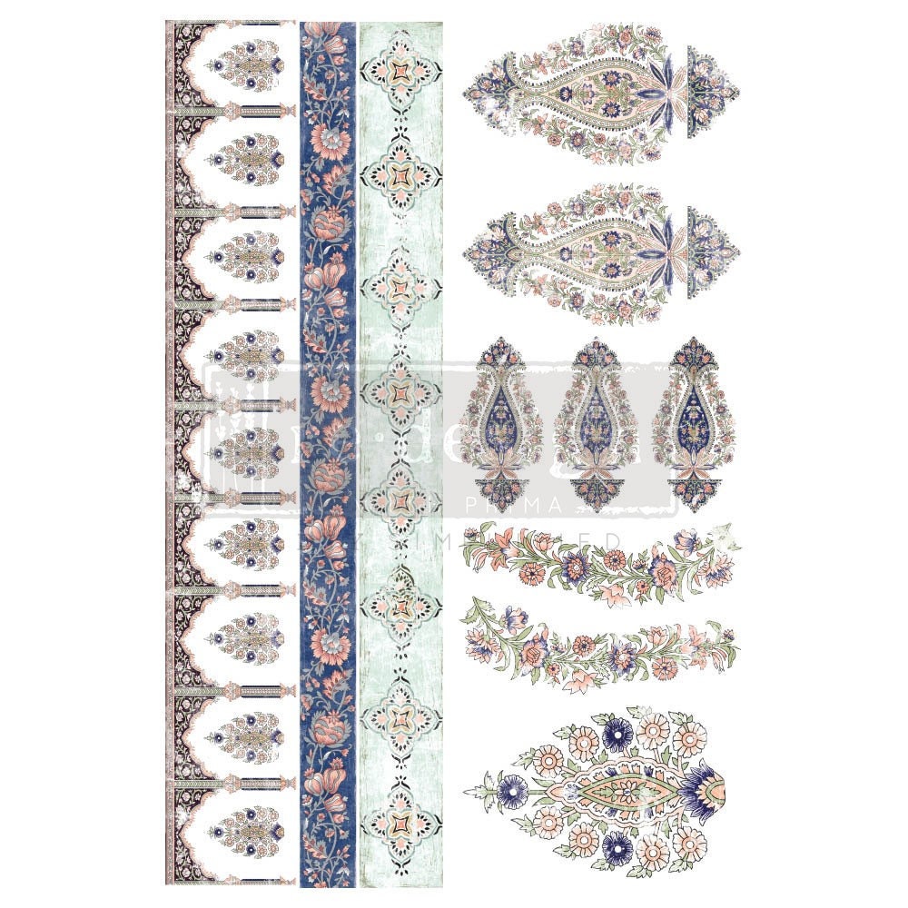 NEW! Rub on Furniture Transfer, Furniture Decal, Redesign with Prima, ELEGANT ACCENTS - 24" x35"