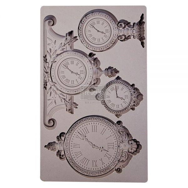 Silicone Mold - ELISIAN CLOCKWORKS - Redesign with Prima - Clock Face Mould 5"x8" Mould