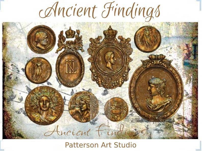 Silicone Mold - ANCIENT FINDINGS - Redesign with Prima - Medallion Mould 5"x8" Mould