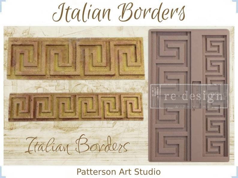 Silicone Mold - Redesign with Prima Mold Silicone Decor Mould Italian Borders 5" x8"