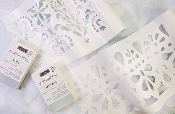 NEW! DAMASK FLOURISH Redesign with Prima - Reusable Furniture Stick and Style Decor Stencil Roll - 7" x 5 Yardss