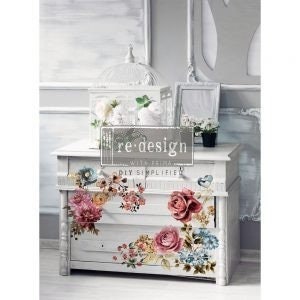 Rub on Furniture Transfer, Furniture Decal, Redesign with Prima, RUBY ROSE 22" x30"