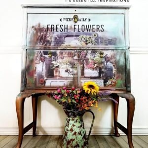 FRESH FLOWERS -Rub on Furniture Transfer, Farmhouse Decal By Redesign with Prima, 24" x34"