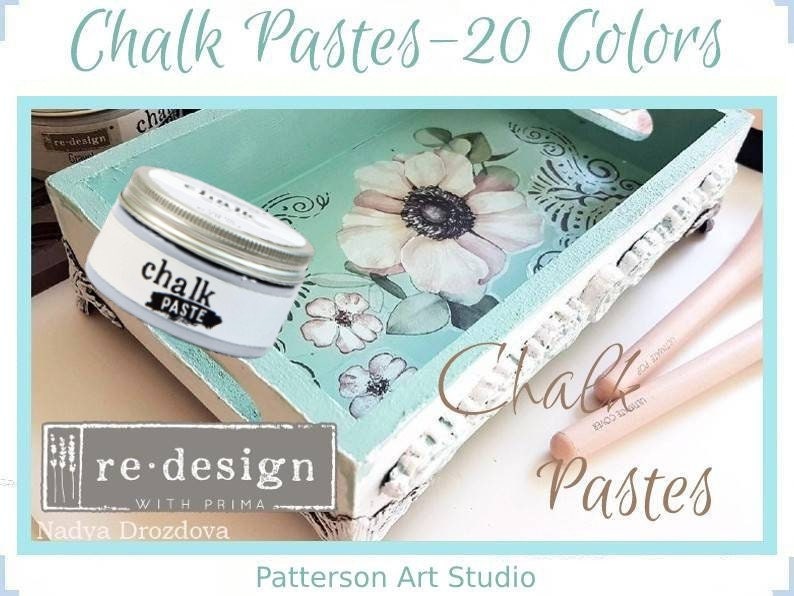 Chalk Paste - 20 COLORS - Re-Design with Prima - for Stenciling Silk Screening and More