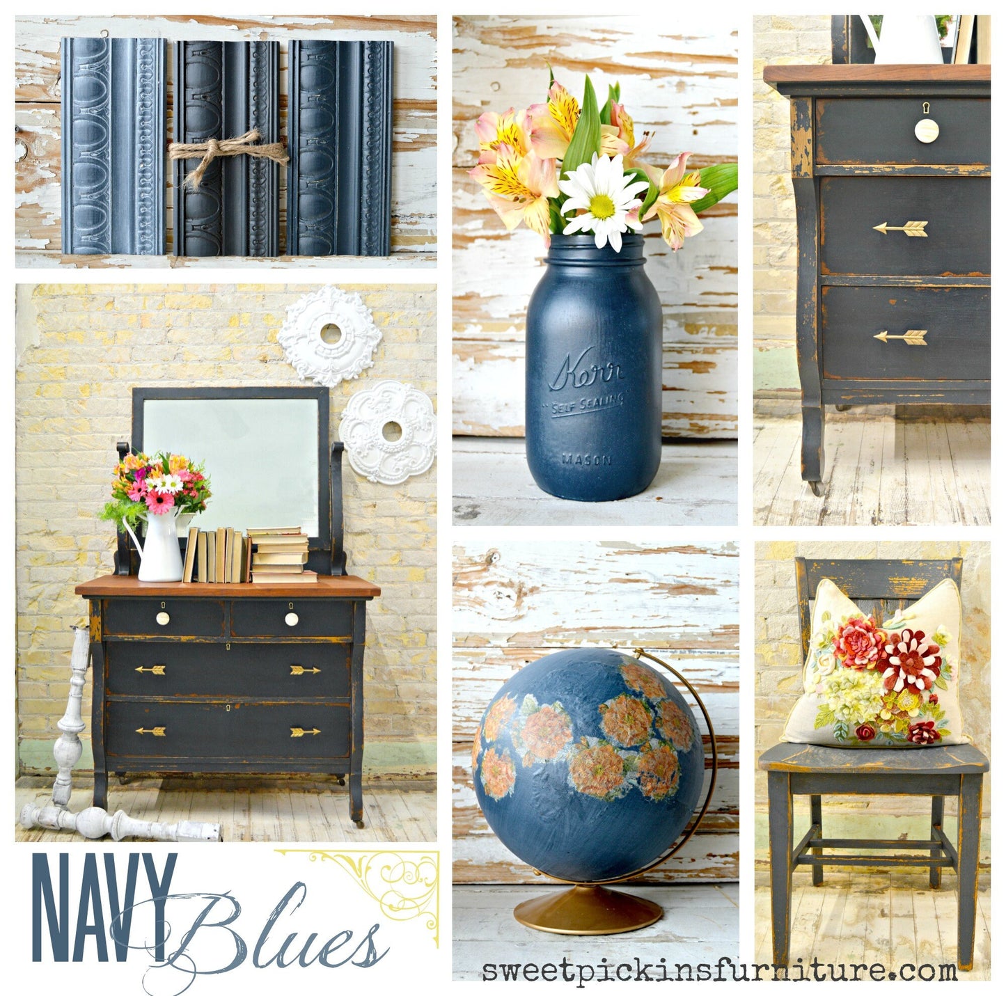 Sweet Pickins Milk Paint -A True Navy Blue - NAVY BLUES