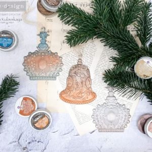 SILVER BELLS - Holiday Silicone Mold - Redesign With Prima ORNAMENT Mould - 5"x8"