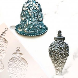 SILVER BELLS - Holiday Silicone Mold - Redesign With Prima ORNAMENT Mould - 5"x8"