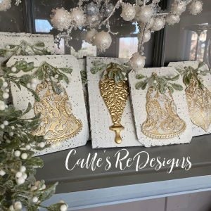 SILVER BELLS - Holiday Silicone Mold - Redesign With Prima ORNAMENT Mould - 5"x8"