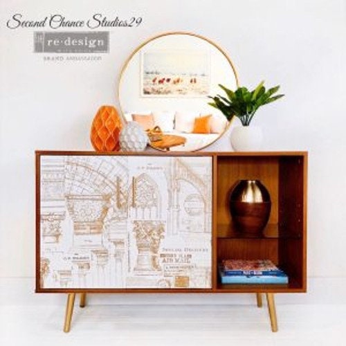 ARCHITECTURE -Rub on Furniture Transfer, Decal By Redesign with Prima, 47" x34.2"
