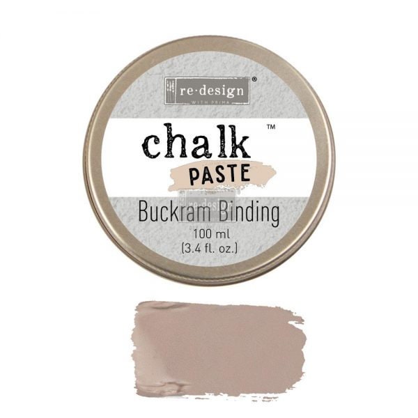 Chalk Paste - BUCKRAM BINDING - Re-Design with Prima - for Stenciling Silk Screening and More