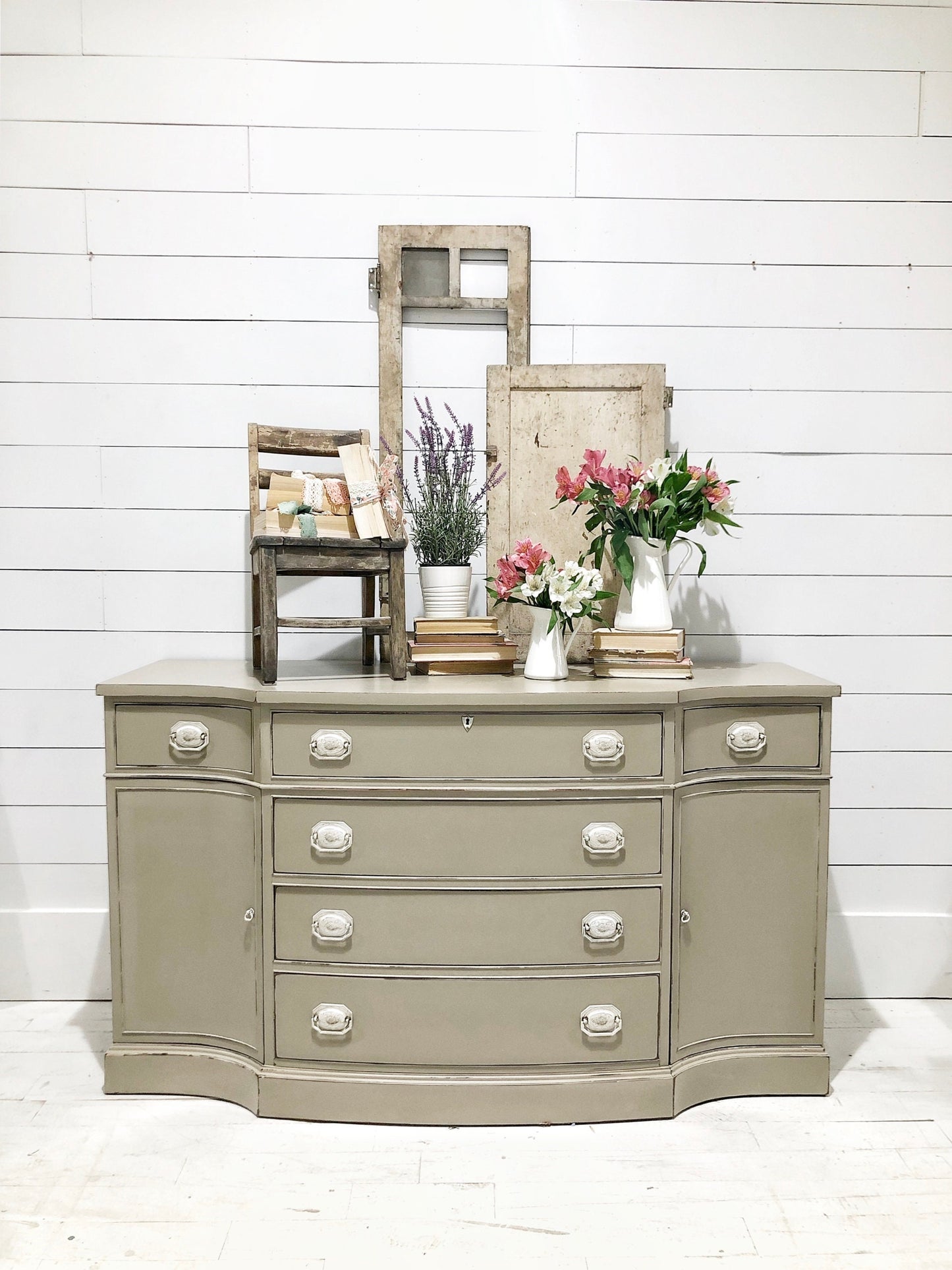 Sweet Pickins Milk Paint -A Neutral Taupe Mushroom Mocha Putty color - PROPER