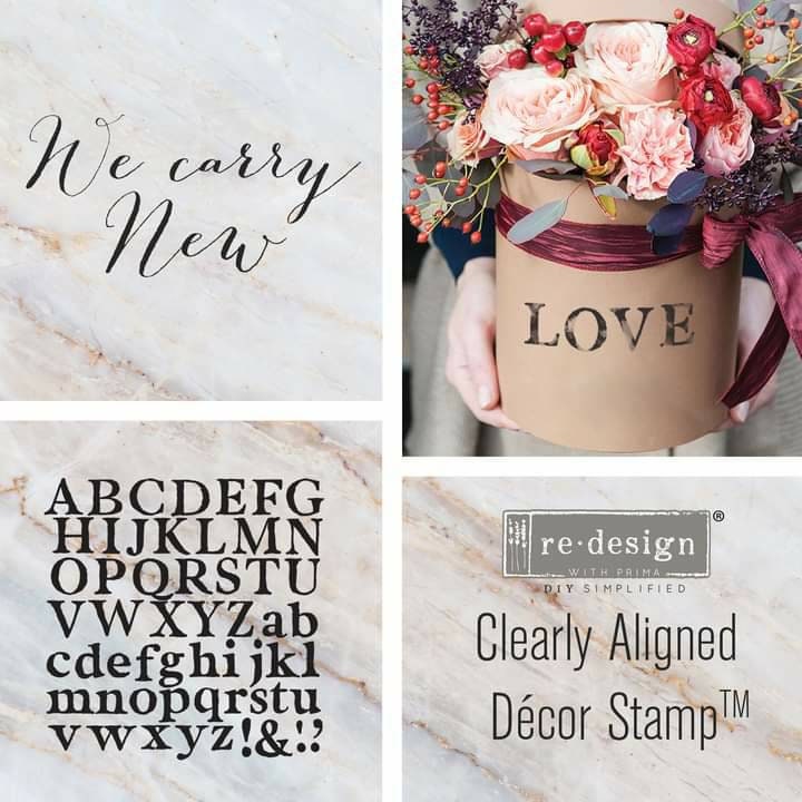 Redesign with Prima 12 x12 Clear Cling Decor Stamp - Alpha