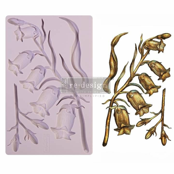 Silicone Mold - Redesign with Prima 5"x8" Silicone Decor Mould Sweet Bellflower