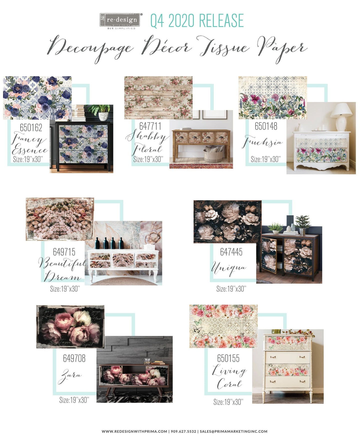 Vintage Label paper -Redesign with Prima - Decoupage Mulberry tissue Paper - CHLOE 19"x30"