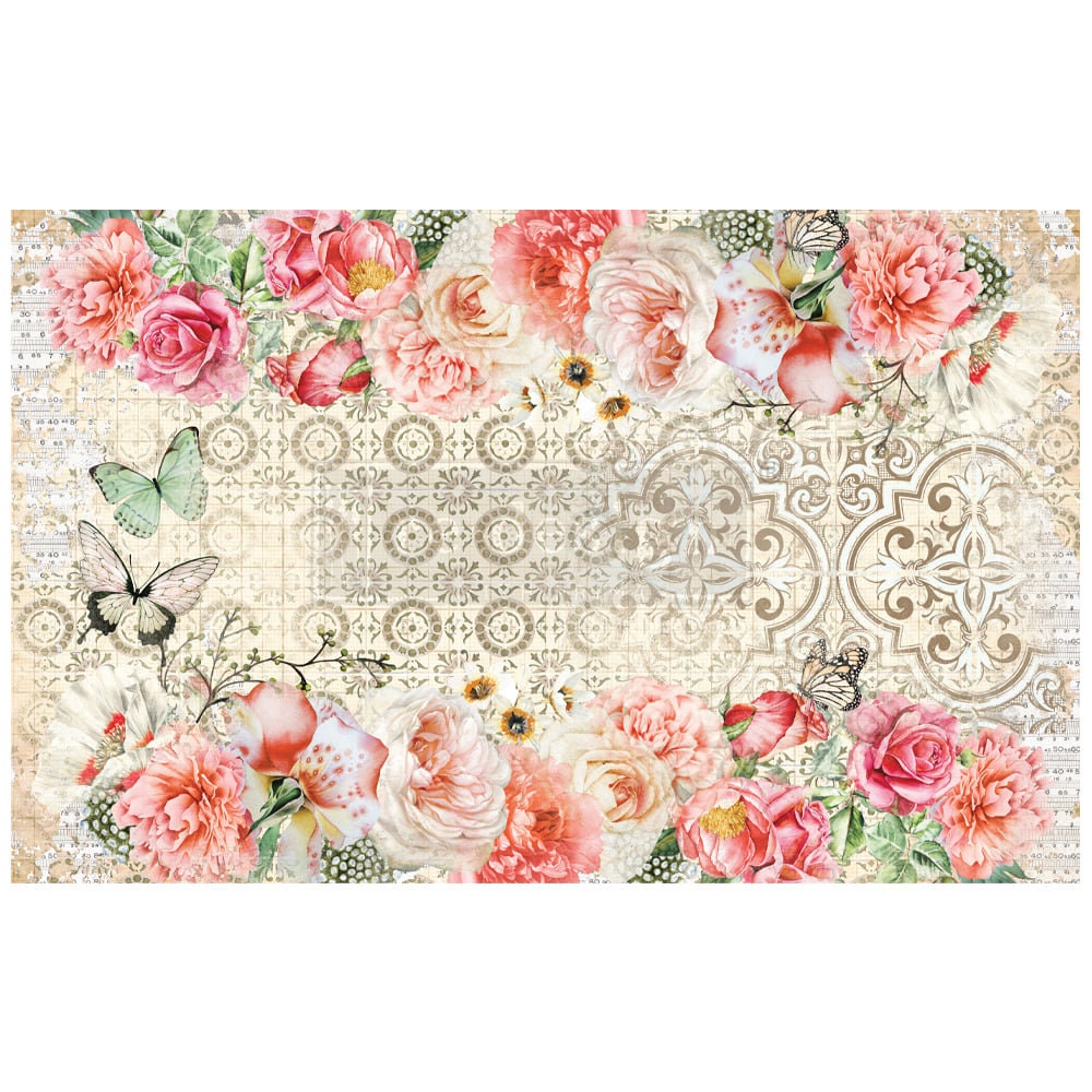 Redesign with Prima Decoupage Decor tissue Paper Living Coral 19"x30"