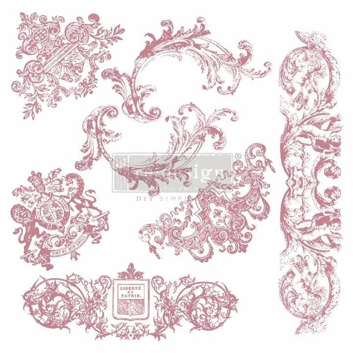 Redesign with Prima 12 x12 Clear Cling Decor Stamp - Chateau De Maisons