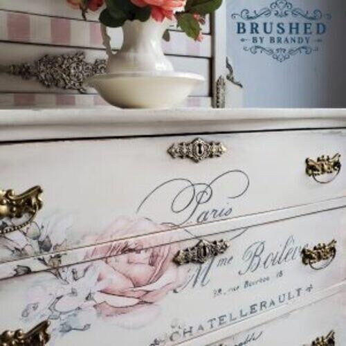 Rub on French Furniture Transfer, Paris Floral Furniture Decal, Redesign with Prima, Chatellerault24" x 31.5"