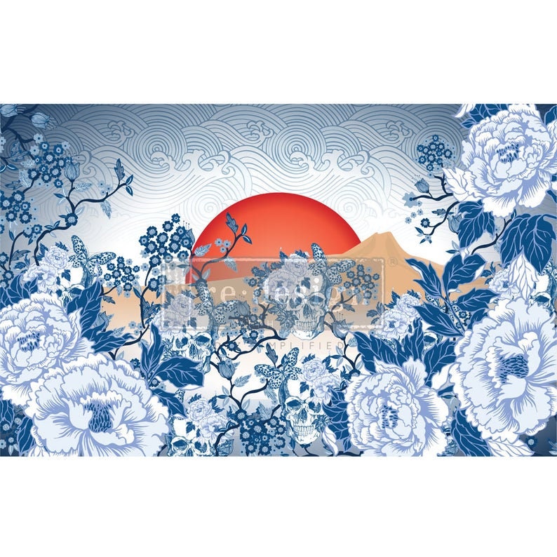 New! Redesign with Prima Decoupage Decor tissue Paper - CeCe Chinoiserie 19"x30"