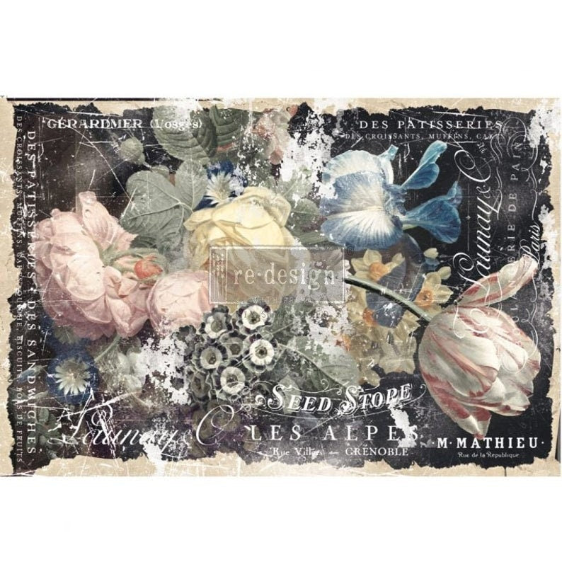 Redesign with Prima Floral Decoupage Decor tissue Paper Bridgette 19"x30"