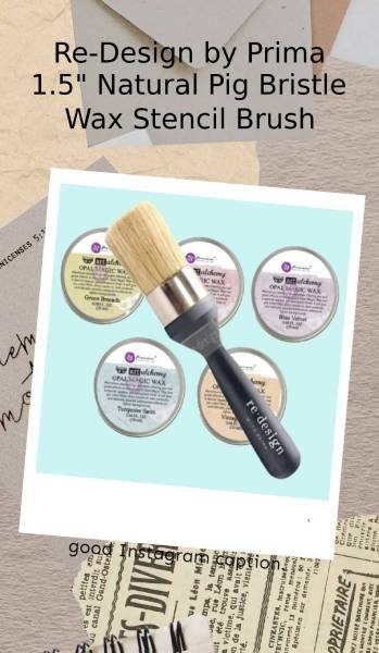 Redesign with Prima - Natural Bristle - 1.5" PAINT/WAX BRUSH - Round