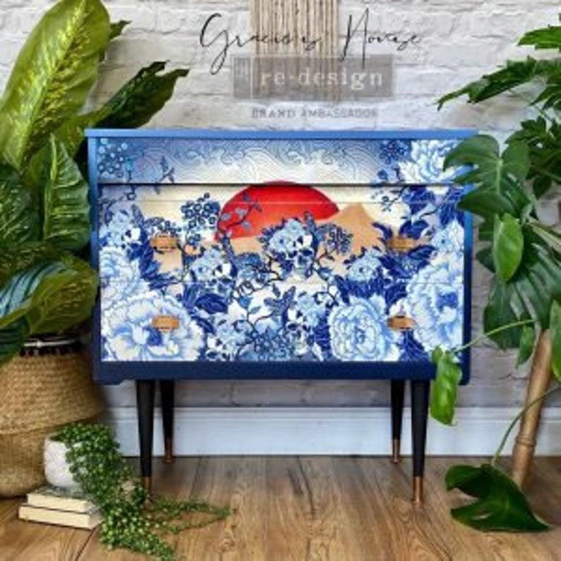 New! Redesign with Prima Decoupage Decor tissue Paper - CeCe Chinoiserie 19"x30"