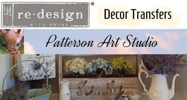 Redesign with Prima Rub on Furniture Small Transfer decal, Watercolor Fantasy Valencia 6"x9"